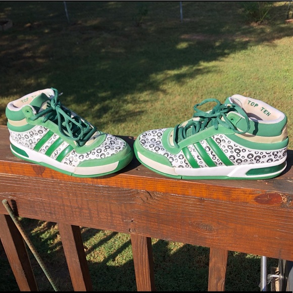adidas Top Ten Boston Celtics NBA Shoes Size 9.5 - Picture 2 of 8